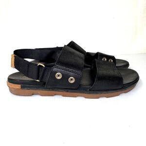 SOREL Torpeda Leather Sandals Size 10 Velcro Strap Summer Beach Walking Comfort